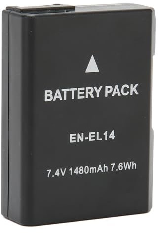 Juroupi EN EL14 Lithium Ion Battery 1480mAh Camera Replacement Battery for Nikon D5300 D3200 D5200 D3400 D5600 D3500 D3300 D3100