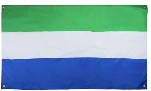 AZ FLAG Bandera Sierra Leona 150x90 cm con 4 ojales, Pabellón de Sierra Leona para balcón o pared