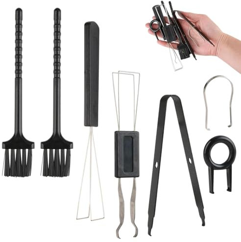 7 Piece Keycap Puller,Keycap Swapper Switch,Puller Cleaning Brush and Precision,Black Keyboards Essential Tools Kit,for DIY and Cleaning Mechanical and Standard Keyboards,Electronics Cleaning.