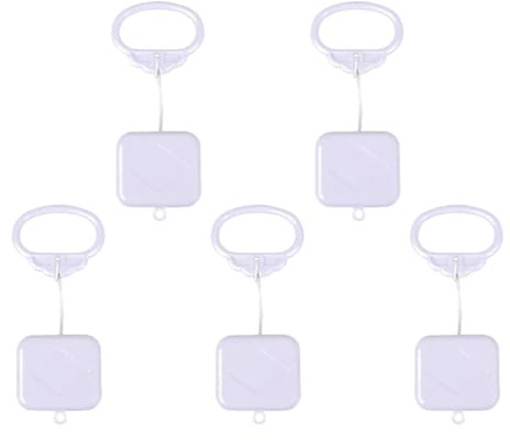 Correa 5Pcs Pull String Cord Music Box Waterproof Pull String Music Box with Classic Lullaby Melody Wind Up Music Box