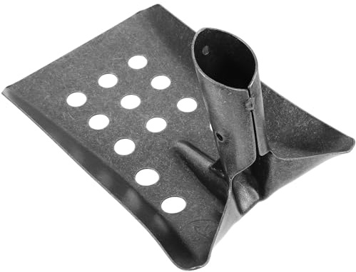 Pala para Cribar Alcantarillas de Manganeso, 24cm, Negra | Holes de 1, 5cm, Limpieza de Desagües y Zanjas, Herramienta de Excavación Sifting