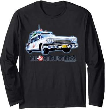 Ghostbusters Logo Ecto 1 New York NYC, 80er, 1984, Film, altmodisch Langarmshirt