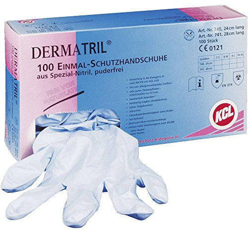 KCL Dermatril 740-10 100 St. Nitril Einweghandschuh Größe (Handschuhe): 10, XL EN 374