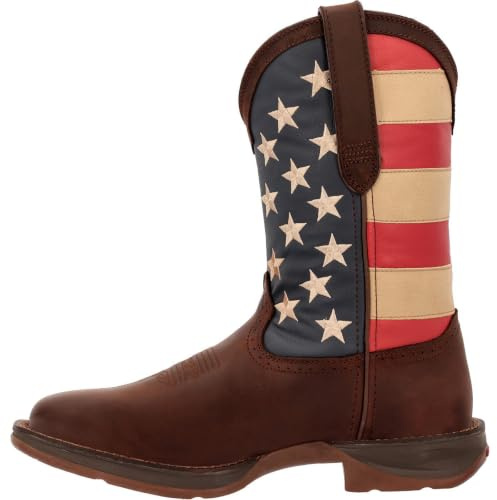 Durango mens Men's Rebel Flag Brown Db5554 western boots, Brown and Union Flag, 9.5 Wide US