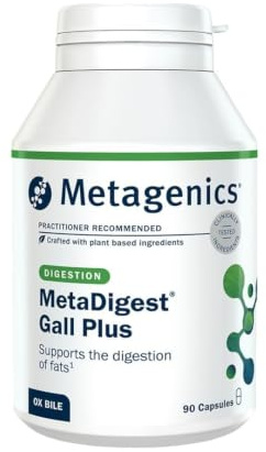 Metagenics MetaDigest Gall Plus, Digstive Support + B Vitamins, 90 Capsules