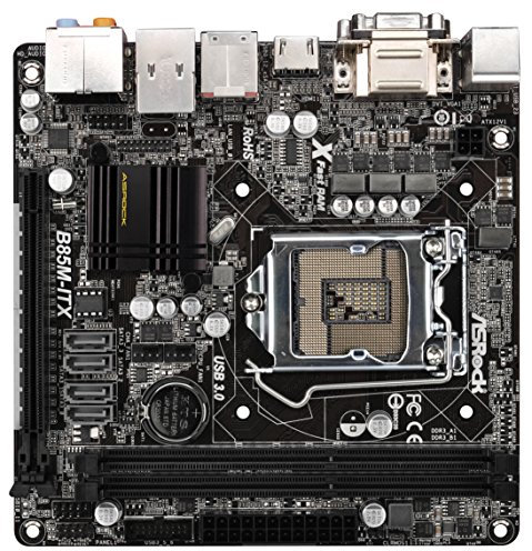 Asrock B85M-ITX Mainboard Sockel LGA 1150 (Mini ITX, Intel B85, DDR3 Speicher, 4X SATA III, HDMI, DVI, 4X USB 3.0)