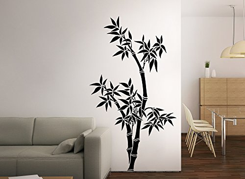 Grandora W131 Wandtattoo Bambus Baum dunkelgrün (BxH) 69 x 131 cm