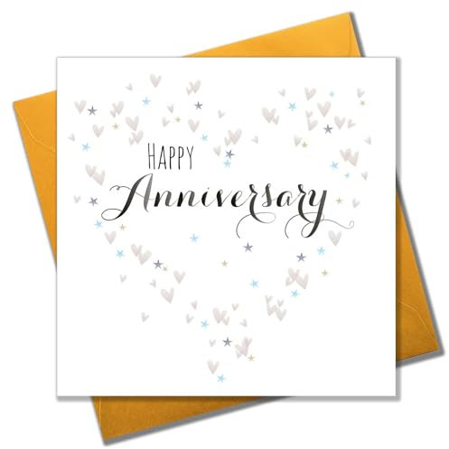 Claire Giles Greeting Cards, Happy Anniversary Greeting Card with Heart design
