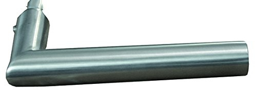 Alpertec Türklinke Türlochteil Moskau in Edelstahl satiniert, Vierkantstift, Länge 135 mm, Durchmesser 20 mm, für 8 mm, 28020550K1