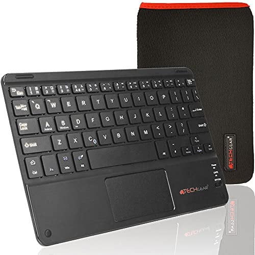 TECHGEAR Active Strike Pro Slim Bluetooth Wireless UK QWERTY Keyboard with Mouse Touchpad for Samsung Tab A7, A7 Lite, Tab S6 Lite, Tab A8, Tab A9 Plus, Tab S8, Tab S9, Tab A 10.1 (+ Keyboard case)