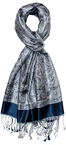 Lorenzo Cana Luxus Herren Schal Schaltuch jacquard gewebt 100% Seide 70 cm x 190 cm Paisley Muster Seidenschal Seidentuch harmonische Farben 7817311