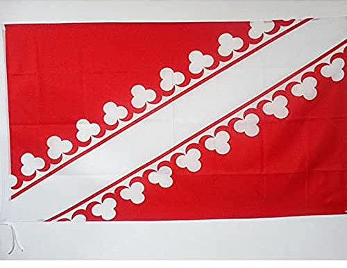 AZ FLAG - Drapeau Basse-Alsace - 90x60 cm - Drapeau Alsacien - Bas-Rhin 100% Polyester Avec Fourreau et Cordelette - Pavillon 50 g