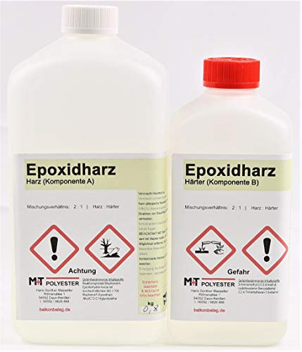 1,2 KG UV-stabilisiertes transparent Epoxidharz für Bodenbeschichtung Betonoptik