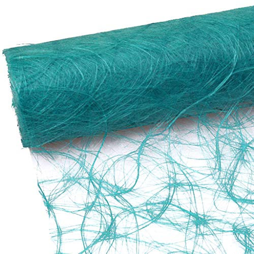 Sizoweb Tischband - 25 Meter Rolle + 100 Deko Sterne in Gold Gratis (20cm Breite, Türkis)