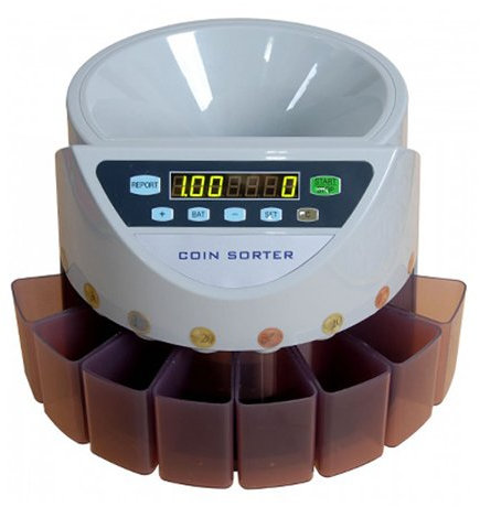 CONTAMONETE Conta Monete macchina contatore monete, 8 CASSETTI, separatore monete