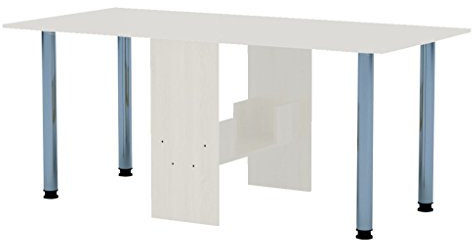 Rodnik Esstisch 174 x 80 x75 cm - ausklappbar - weiß - Klapptisch - Tisch klappbar - Bürotisch - Funktionstisch