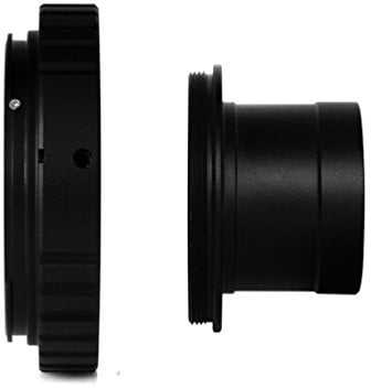 Moutec Fully Metal 1.25 T Adapter and T2 T Ring Adapter for All Canon EOS Cameras and Photography Dedicated CA1 Sleeve Extended Cylinder for Telescope
