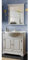 Lomadox Badmöbel Waschplatz Set inkl.Keramik-Waschtisch, Kiefer Massivholz, B x H x T ca.: 70 x 200 x 43 cm