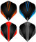RED DRAGON Hardcore Schwarz V Auswahlpackung Extra Dicke Standard Dart Flights - 4 Sätze pro Packung (12 Flights insgesamt)