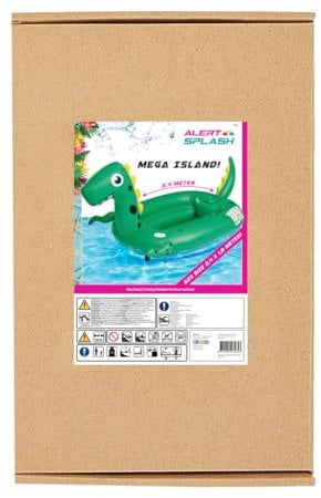 Alert Riesen Dinosaurier Dino Party Lounge Badeinsel Pool Liege Luftmatratze groß 240cm
