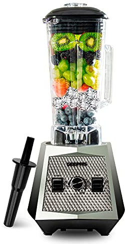 Geepas 1500W Super Jug Blender | Unbreakable PC 2L Jar | Countertop Blender for Milkshake Fruit Vegetables Drinks & Smoothie Maker | 8-Fins Blade for Ice Crushing Frozen Drinks | 2 Year Warranty