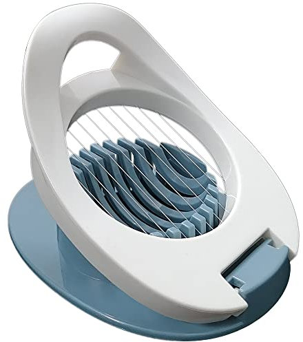 Starchef Stainless Steel Preserved Egg Ham Banana Cutter Slicer, Slice Boiled Eggs Preserved Eggs Hams Bananas Effectively(Blue)