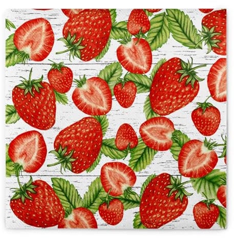 Sovie HORECA Linclass® Airlaid Servietten Erdbeeren Sommer Garten Party - 40 x 40 cm - 50 Stück
