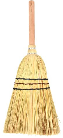 Esschert Design Maisbesen mit kurzem Griff, Braun