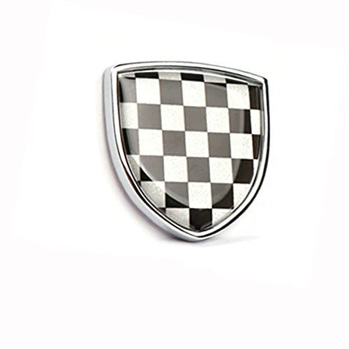 HEINMO Car Body Emblem Abzeichen Metallschild Kreative Dekoration Aufkleber Aufkleber Für Cooper F/R Serie R55 R56 R60 F56 F60 Clubman Countryman Paceman (Grid)