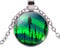 Northern Lights Halskette Aurora Borealis Muster Glas Cabochon Anhänger Halskette Natur Landschaft Schmuck Frauen Mädchen Geschenk