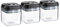 Argon Table Food Storage Containers with Airtight Flip Lock Lids - 500ml - Black - 3 Pack - Plastic Kitchen Storage Tupperware Pantry Food Organiser for Cereal, Oats, Sugar, Coffee, Biscuits, Tea