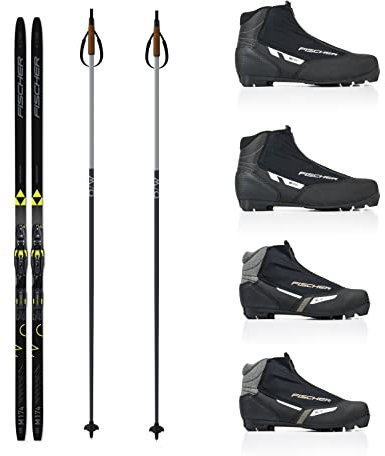 Fischer Langlaufski-Set ORBITER klassisch + Bindung + Schuhe + Stöcke (XL (189 cm Länge - für 95 bis 105 Kg))