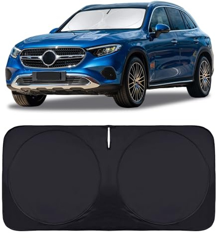 Parasoles plegables para parabrisas de coche compatibles con Mercedes GLC SUV 2017-2022, parasol de ventana para Benz GLA GLB GLE GLK EQC Clase B GL ML Protector de visera UV Reflector Accesorios