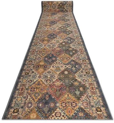 rugsx Teppichläufer rutschfest - MODERN Classic Design - Beige/Grau - Langlebig & Pflegeleicht für Flur, Küche, Eingangs 150x290 cm