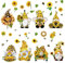 CRASPIRE Sonnenblumen-Fensteraufkleber, Dekoration, Biene, Gnom, Frühling, Fensteraufkleber, 8 Blatt, Raumdekoration, Aufkleber Für Klassenzimmer, Schlafzimmer, Wohnzimmer