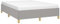 vidaXL Polsterbett Doppelbett Bett Bettgestell Bettrahmen Lattenrost Ehebett Stoffbett Schlafzimmerbett Schlafzimmermöbel Hellgrau 140x200cm Stoff