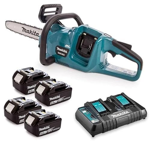 Tronçonneuse 36V LXT (4x5,0 Ah) avec chargeur double - MAKITA DUC353PT4