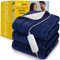 Cosi Home Heizdecke 200 x 150 cm - Elektrische Wärmedecke mit Abschaltautomatik, Überhitzungsschutz, Waschbar, Kuscheliges Sherpa & Fleece, 10 Heizstufen mit digitaler Fernbedienung - Navy