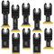10PCS Lames de Scie Oscillantes Titane Lame de Scie Universelle Compatibles avec Makita Rockwell Bosch Milwaukee Accessoires Outil Multifonction pour Métal Bois Vis（10pcs）