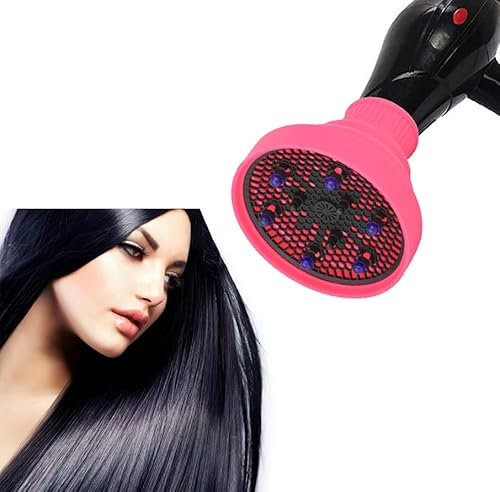 Diffusore Capelli Ricci, Diffusore Universale Capelli, Portatile Pieghevole Universale Diffusore, Diffusore Phon Universale Capelli, per Asciugacapelli Phon, Rosa