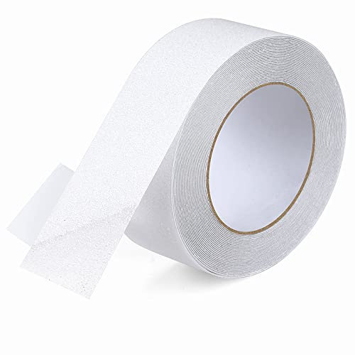 OQingluan Bande Antidérapante Adhésive, 5cm*18m, Ruban de Traction Antidérapant, Empêche Personnes Âgées, Enfants et Animaux Domestiques de Glisser/de Tomber, Transparent