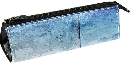 Blau Nordsee Fischerboot Stift Tasche Schreibwaren Beutel Bleistift Tasche Kosmetiktasche Tasche Compact Zipper Tasche, multi, 5.5 ×6 ×20CM/2.2x2.4x7.9 in, Taschen-Organizer