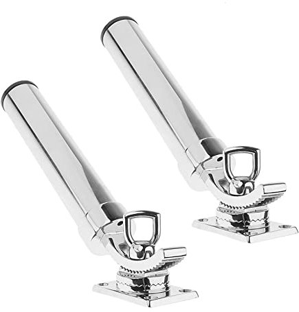 TAMOSH 2X Boot Angeln Rutenhalter einstellbar Angelrutenhalter Bootsrutenhalter Silber
