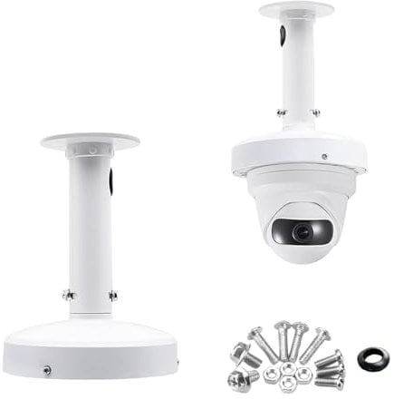 CTXSumTec Security Camera I Type Wall Ceiling Mount Bracket, Dome Camera Mount with Cable Hidden Junction Box Universal Camera Wall Mounting Bracket for CCTV Surveillance Camera (7.8 I Mount)