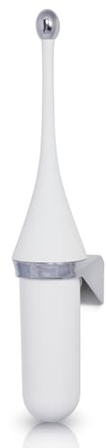 Blanc HYGIENIC Designer Toilettenbürste Wandmontage Weiß Chrom | Softtouch-Oberfläche, wechselbarer Bürstenkopf, Wandmontage & Chrom-Elemente
