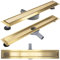 Rea Drain linéaire Neox pro Brush Gold 90 Caniveau de Douche en Acier Inoxydable Siphon Sol d'évacuation pour Salle de Bain Drain De Plancher Douche (Or brossé)
