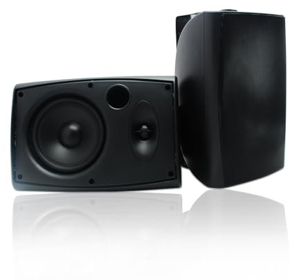 Herdio 6,5 Pollice Bluetooth Altoparlanti da esterno Casse per Esterno 400 Watt Diffusori da Esterno Casse per Esterno Per Esterno,Camper, Giardino, Terrazza, Ristorante, Home Theatre(Coppia, Nero)