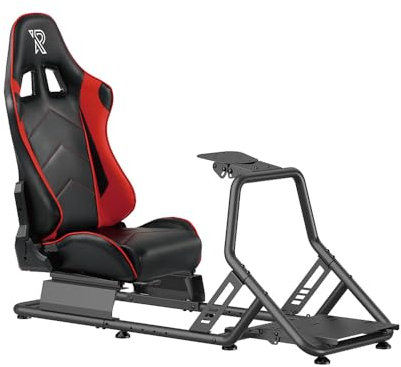 Ranqer Cockpit SimRacing Simulateur Automobile avec siège baquet, châssis pour Setup SimRacing Complet, siège Gaming modulable pour Simulation Voiture