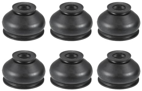 A ABSOPRO Soufflet De Rotule De Direction Noir Lot De 6 En Caoutchouc | Couleur Noire, Matériau Caoutchouc, Protection Poussière, Tailles: 11mm, 21mm, 35mm, 27mm