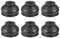 A ABSOPRO Rotule de bras de direction universelle pour voiture avec protection contre la poussière en caoutchouc noir (lot de 6)